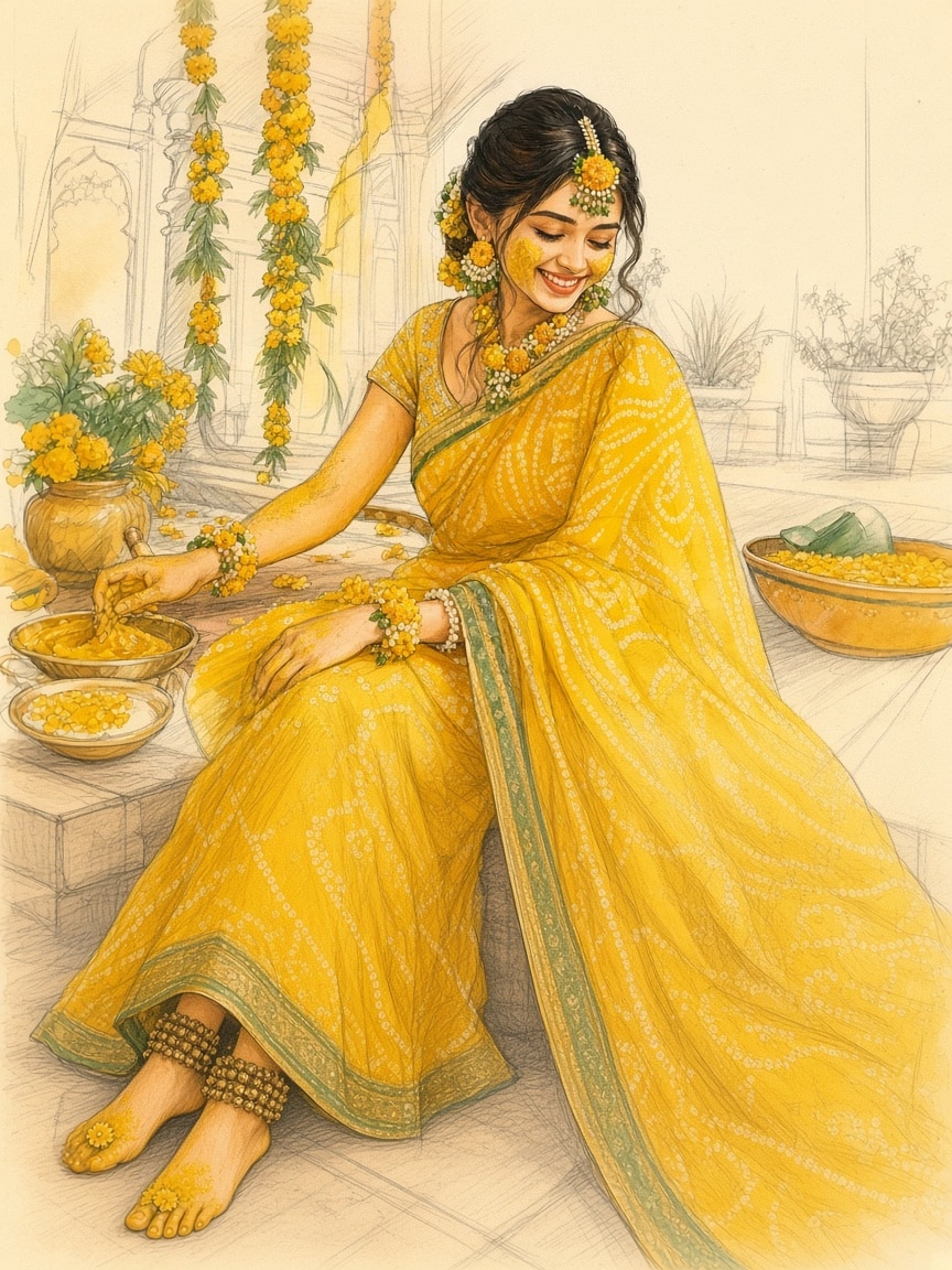 Haldi saree collection