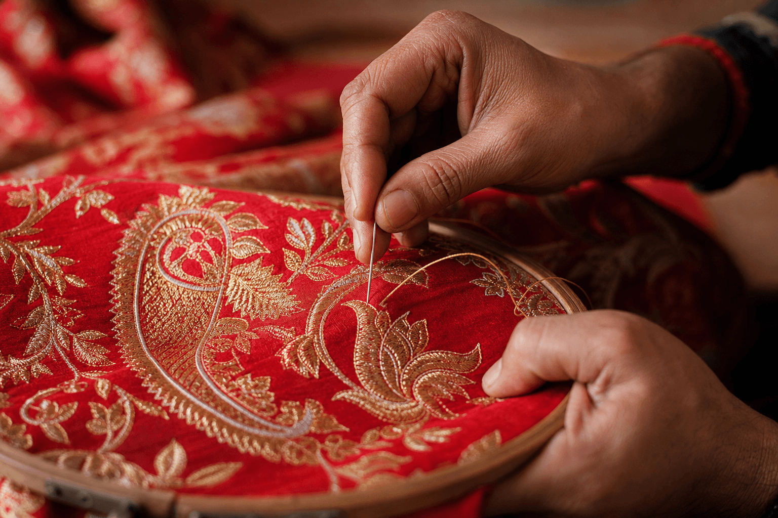 Patola double ikat saree with geometric Gujarat motifs